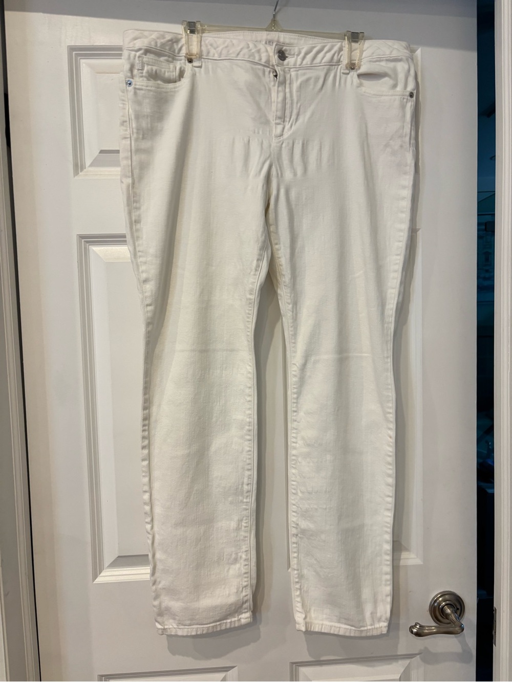 Michael Kors White Straight-Leg Jeans